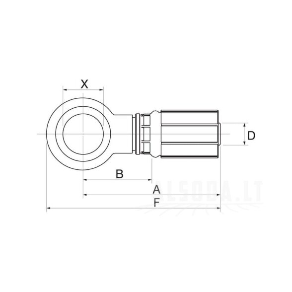 Įdėklas bandžos DN20-M26 2