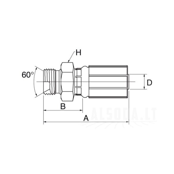 Įdėklas DN16-3/4 BSPP 2 Įdėklas DN16-3/4 BSPP 2