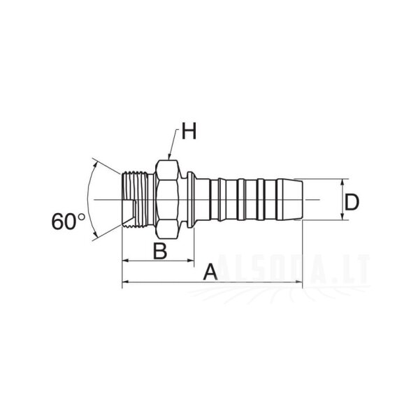 Įdėklas DN20-1" BSPP 1