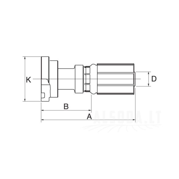 Įdėklas DN20 + 1" flanšas 2 Įdėklas DN20 + 1" flanšas 2