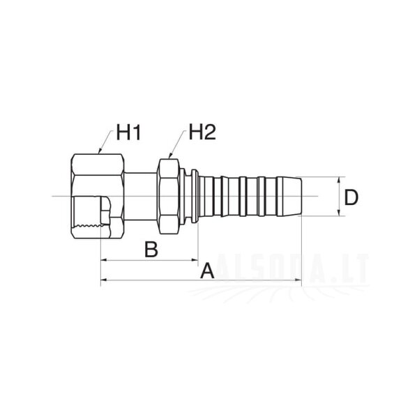Įdėklas DN20-1"3/16SAE 1