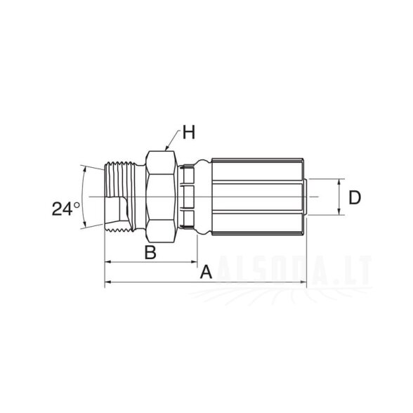 Įdėklas DN20-M36x2-25S 1 Įdėklas DN20-M36x2-25S 1