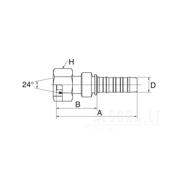 Įdėklas DN20-M36x2 1 Įdėklas DN20-M36x2 1