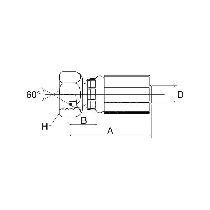Įdėklas DN16-3/4 BSP 2
