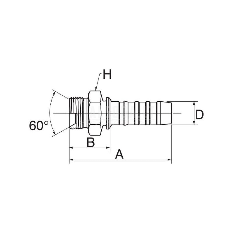 Įdėklas DN20-1" BSPP 1 Įdėklas DN20-1" BSPP 1
