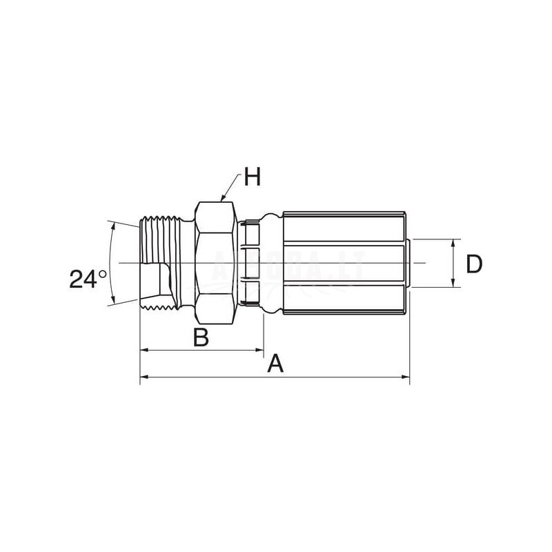 Įdėklas DN20-M30x2-20S 1 Įdėklas DN20-M30x2-20S 1