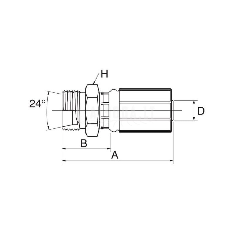 Įdėklas DN20-M36x1.5 1 Įdėklas DN20-M36x1.5 1