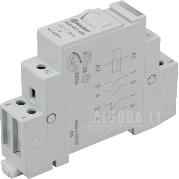 Impulsinė relė 2M 16 A 12 VDC Impulsinė relė 2M 16 A 12 VDC