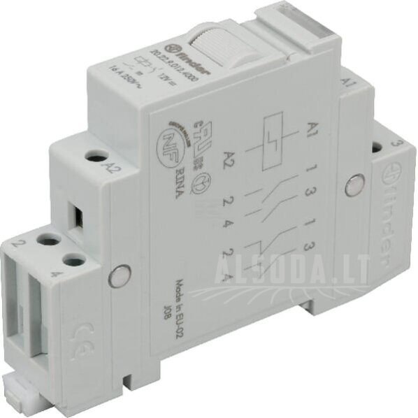 Impulsinė relė 2M 16 A 12 VDC Impulsinė relė 2M 16 A 12 VDC