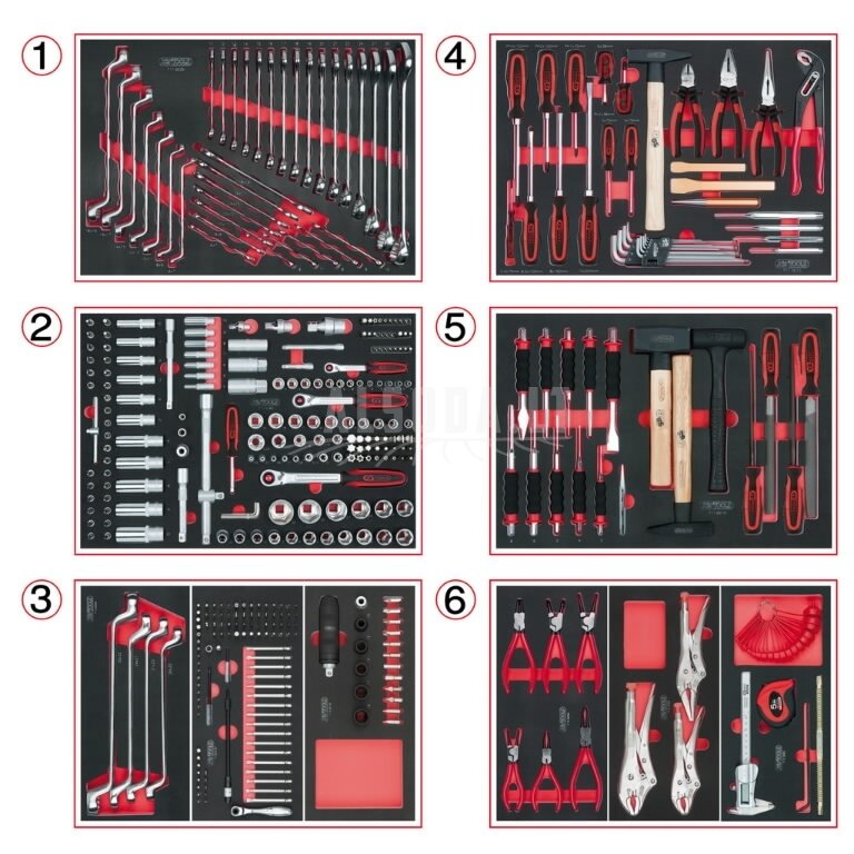 Įrankių komplektas 404 dalių su 6 stalčių moduliais, KS Tools Įrankių komplektas 404 dalių su 6 stalčių moduliais, KS Tools