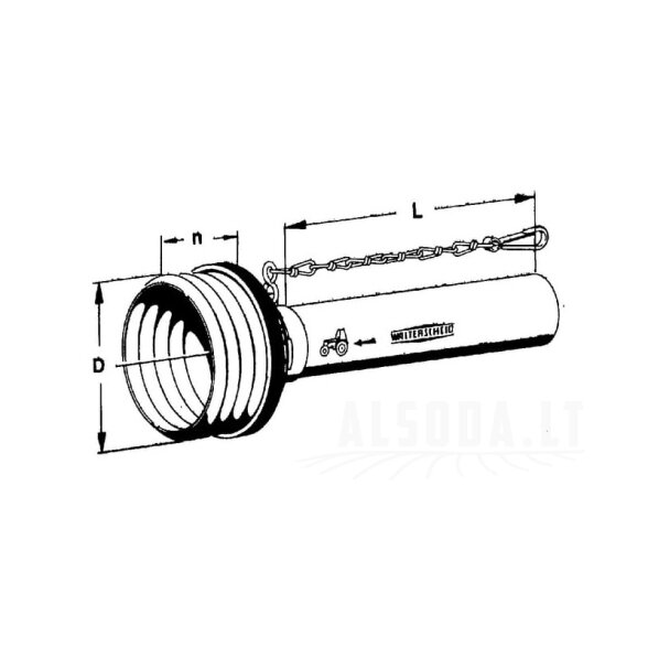 Išorinė kardaninio veleno apsauga, ilgis 1095 mm, Walterscheid 1 Išorinė kardaninio veleno apsauga, ilgis 1095 mm, Walterscheid 1