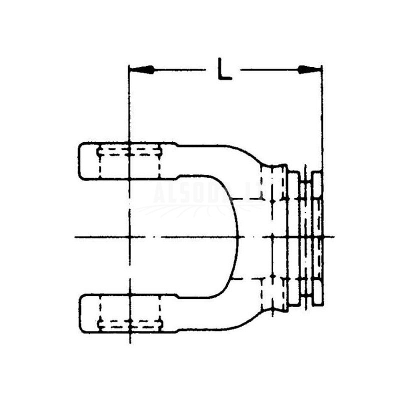 Jungas, profiliuotas vamzdis, 41 mm, W2100/W100E Walterscheid 1