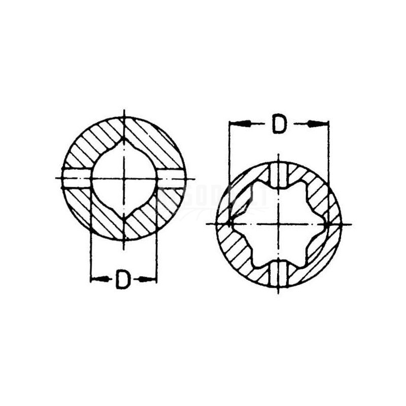 Jungas, profiliuotas vamzdis, 41 mm, W2100/W100E Walterscheid 2