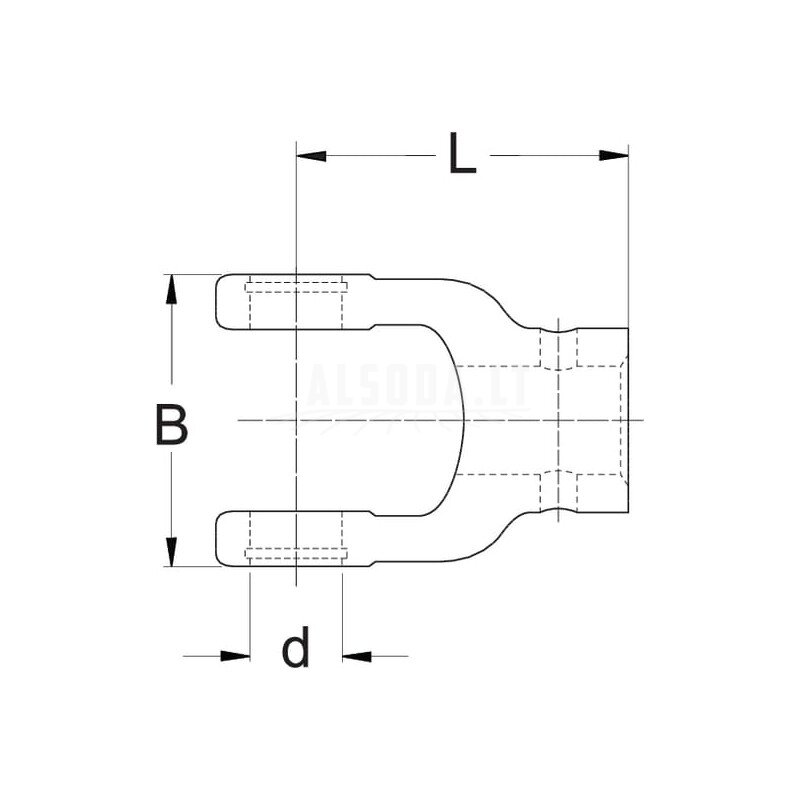 Jungas, stebulė, 1-1/8"-6 grioveliai, W2100/W100E Walterscheid 1 Jungas, stebulė, 1-1/8"-6 grioveliai, W2100/W100E Walterscheid 1
