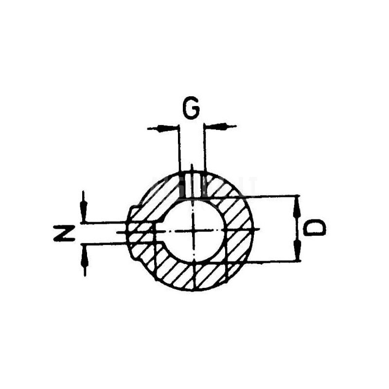Jungo skersmuo 25,4 mm (1"), griovelis 1/4", W2100/W100E Walterscheid 2
