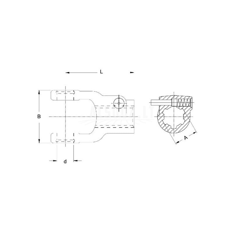 Jungtis, greito atjungimo, 28,7 mm, W2400/P400/W400E Walterscheid 1