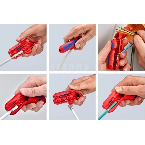 Kabelių nužievinimo įrankis ErgoStrip 0,2-4mm2, Knipex 1 Kabelių nužievinimo įrankis ErgoStrip 0,2-4mm2, Knipex 1