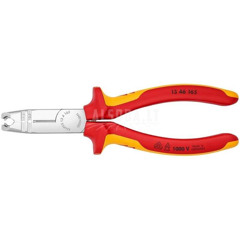Kabelių nužievinimo replės D8-13mm + 1,5/2,5mm3 VDE, Knipex Kabelių nužievinimo replės D8-13mm + 1,5/2,5mm3 VDE, Knipex
