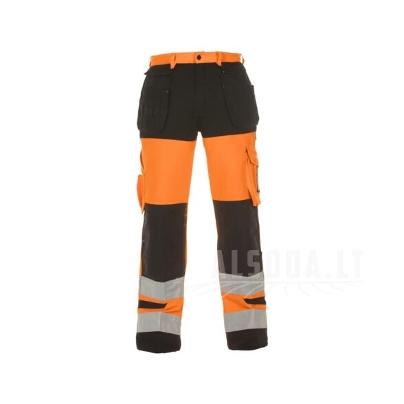 Kelnės, 4XL, gero matomumo, oranžinės/juodos, „Trendy by Hydrowear“