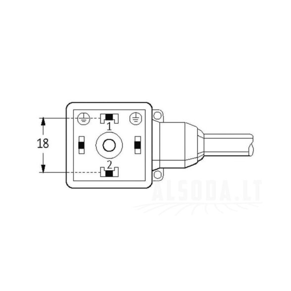 Kištukas 18 mm 10 m kabelis, PUR/PVC 1