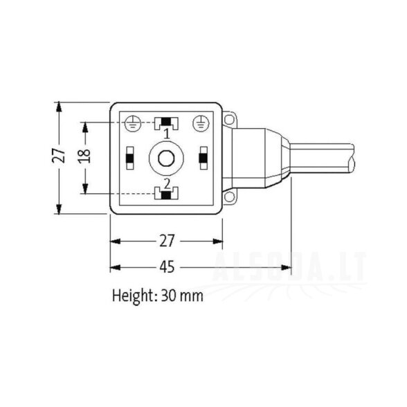 Kištukas 18 mm 10 m kabelis, PUR/PVC 2