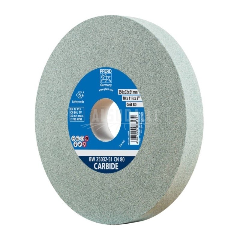 Kietmetalio galandimo diskas PFERD BW CN80 250x32x51mm Kietmetalio galandimo diskas PFERD BW CN80 250x32x51mm