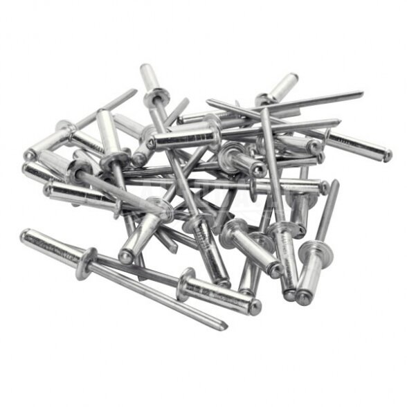 Kniedės, standartinės Al 4,0x8mm 100vnt, Rapid 2 Kniedės, standartinės Al 4,0x8mm 100vnt, Rapid 2