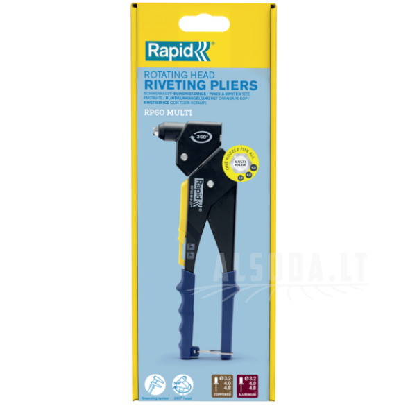 Kniediklis  RP60 MULTI  360° pasukama galvute, Rapid 12