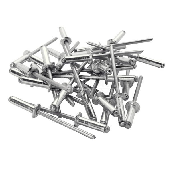 Kniedės, standartinės Al 4,0x8mm 100vnt, Rapid 2 Kniedės, standartinės Al 4,0x8mm 100vnt, Rapid 2