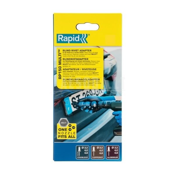 Kniedijimo adapteris MultiRiveter RP150 akumuliatoriniams su, Rapid 5 Kniedijimo adapteris MultiRiveter RP150 akumuliatoriniams su, Rapid 5