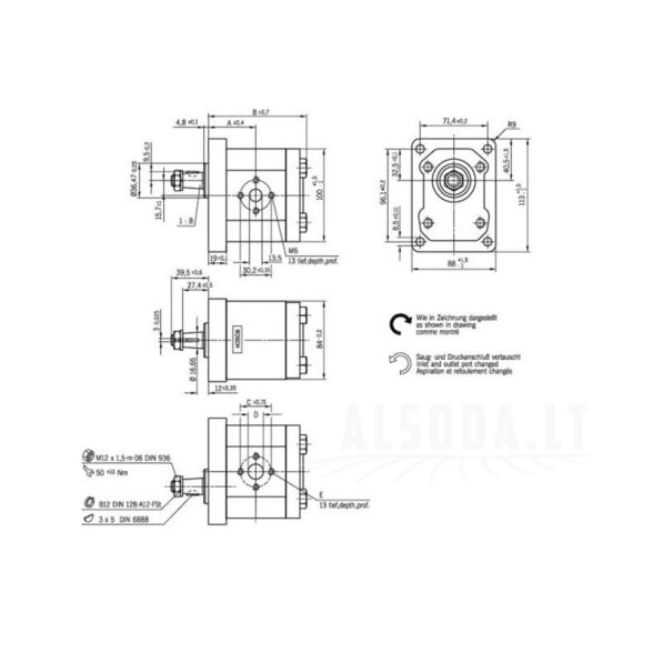 Krumpliaratinis siurblys AZPF-11-005RHO30MB Bosch Rexroth 2