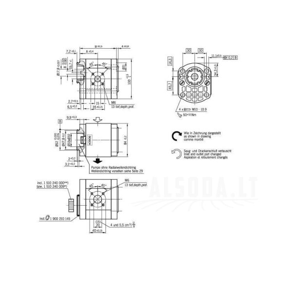 Krumpliaratinis siurblys AZPF-12-022LNT20MB Bosch Rexroth 2