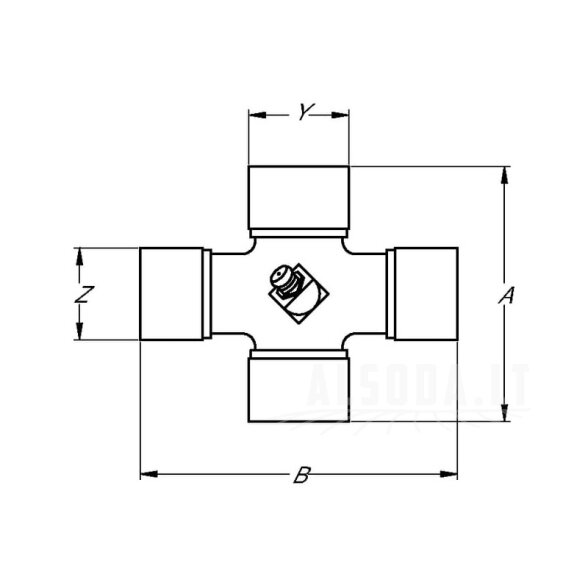 Kryžminis laikiklis Ø 24x61mm / Ø 22x76mm 2280 Walterscheid 1 Kryžminis laikiklis Ø 24x61mm / Ø 22x76mm 2280 Walterscheid 1