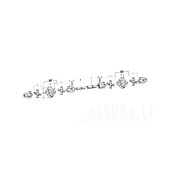 Kryžminis laikiklis Ø 32x76mm / Ø 27x94mm 2480 Walterscheid 2 Kryžminis laikiklis Ø 32x76mm / Ø 27x94mm 2480 Walterscheid 2