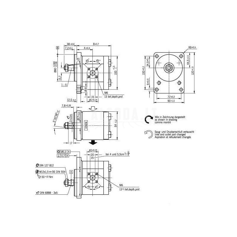 Krumpliaratinis siurblys AZPF-11-019LCB20MB Bosch Rexroth 2 Krumpliaratinis siurblys AZPF-11-019LCB20MB Bosch Rexroth 2
