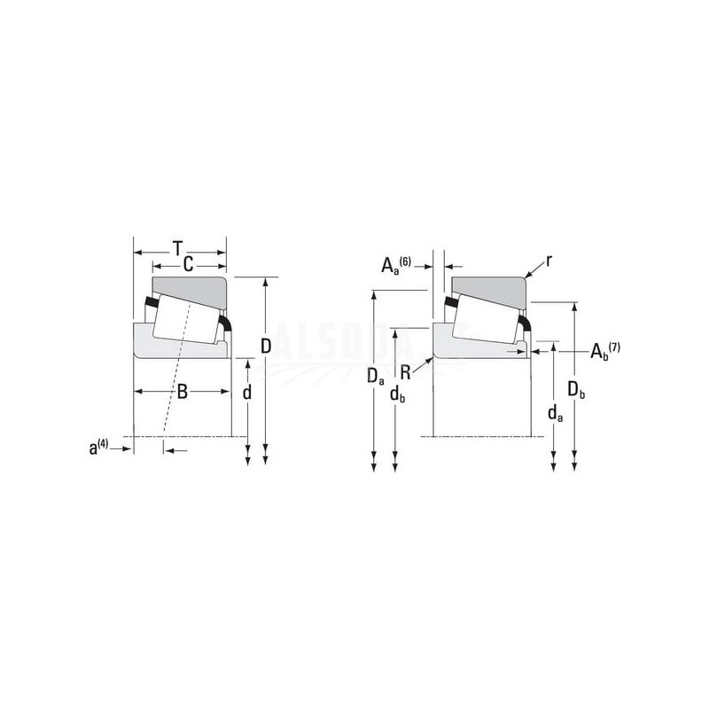 Kūginis ritininis guolis 15,88x42,87x14,29 mm Timken 2 Kūginis ritininis guolis 15,88x42,87x14,29 mm Timken 2
