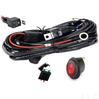 Laidų pynė 2 LED žibintams su jungikliu Wiring harness L-09
