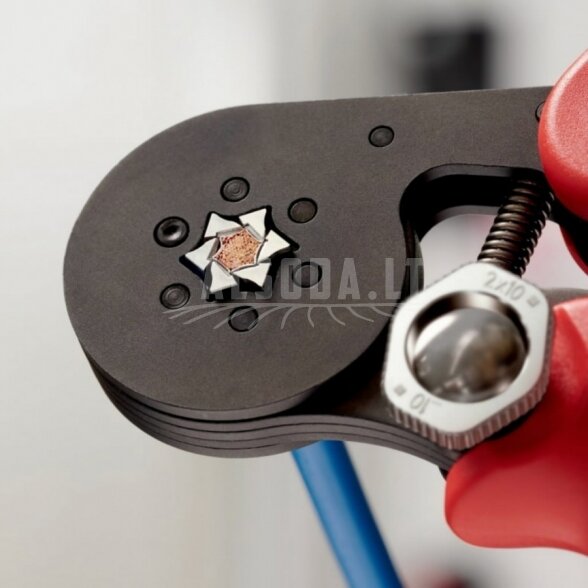 Laidų antgalių užspaudimo replės 0.08-16mm², 6-kant, Knipex 1 Laidų antgalių užspaudimo replės 0.08-16mm², 6-kant, Knipex 1