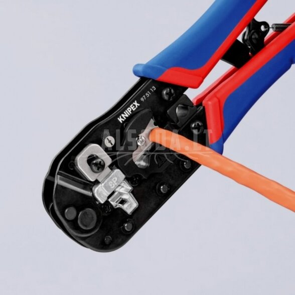Laidų antgalių užspaudimo replės RJ45 kištukams, Knipex 1 Laidų antgalių užspaudimo replės RJ45 kištukams, Knipex 1