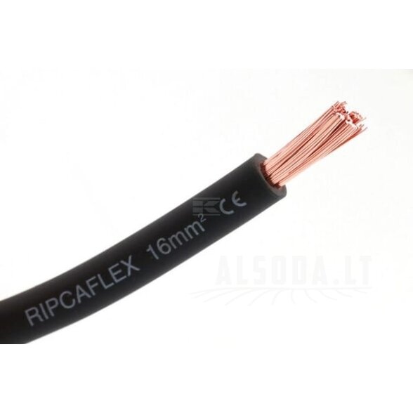 Lankstus kabelis 1x10mm² PVC, juodas Lankstus kabelis 1x10mm² PVC, juodas