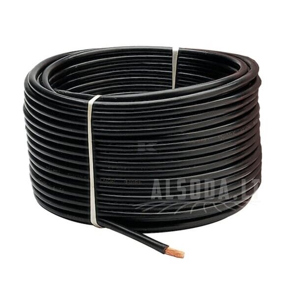 Lankstus kabelis 1x10mm² PVC, juodas 1 Lankstus kabelis 1x10mm² PVC, juodas 1