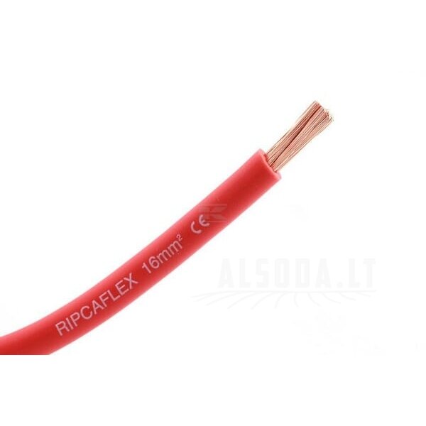 Lankstus kabelis 1x10mm² PVC, raudonas