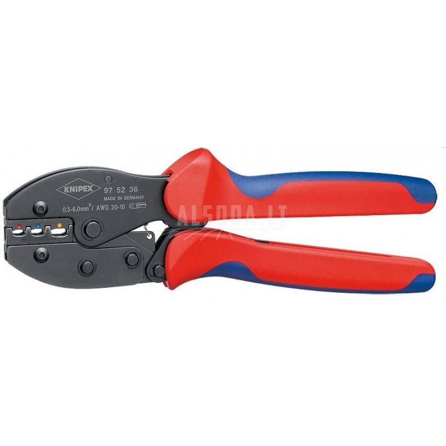 Laidų antgalių užspaudimo replės 0,5-6mm2, Knipex Laidų antgalių užspaudimo replės 0,5-6mm2, Knipex