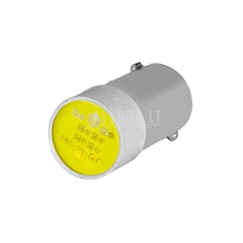LED lemputė 12V BA9s geltona New-Elfin
