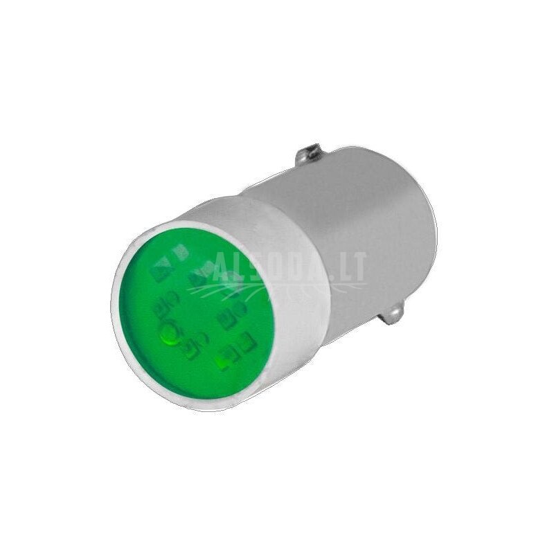 Lemputė LED 240V BA9s žalia New-Elfin Lemputė LED 240V BA9s žalia New-Elfin
