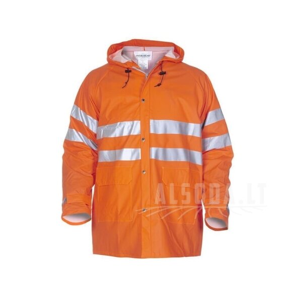Lietpaltis su geru matomumu, oranžinis, 3XL dydis, UK:46/EU:62, „Hydrosoft“, „Valencia“, gamintojas „Hydrowear“
