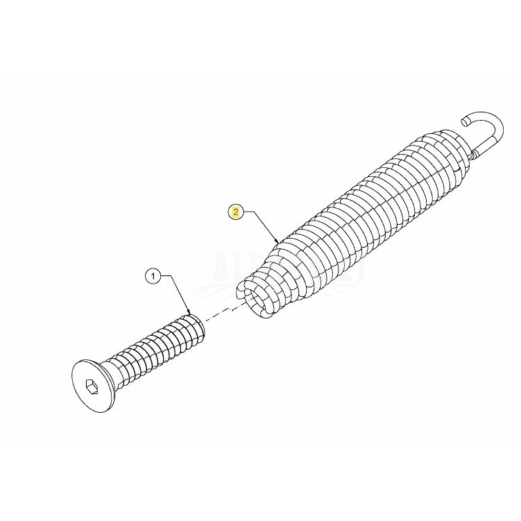 Lift assist spring ZT2 127, MTD Lift assist spring ZT2 127, MTD