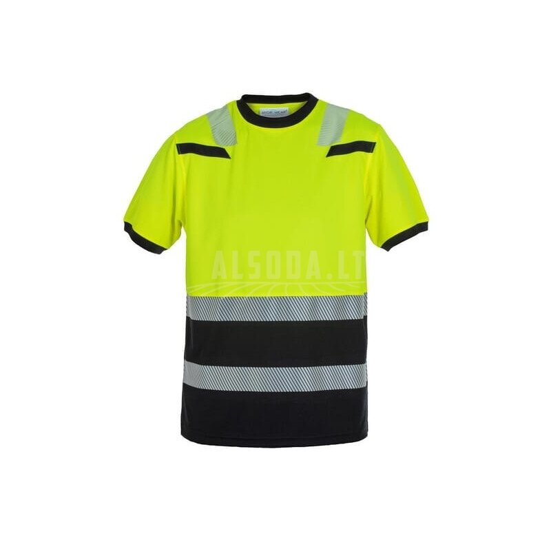 Marškinėliai Hi-Vis, 5XL, geltoni/juodi, Tulsa