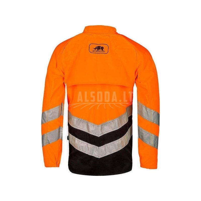 Miškininko striukė, didelio matomumo, oranžinės-juodos spalvos, 3XL dydis, „BasePro by SIP“. 2 Miškininko striukė, didelio matomumo, oranžinės-juodos spalvos, 3XL dydis, „BasePro by SIP“. 2