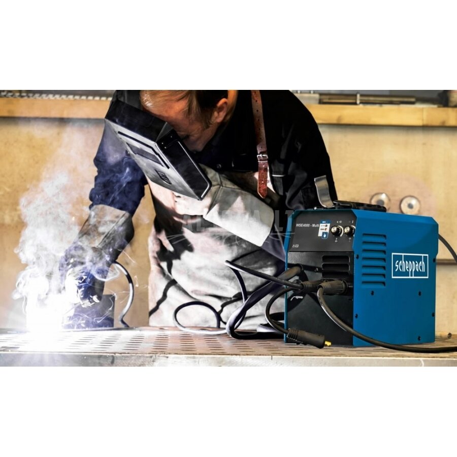 MIG suvirinimo aparatas WSE4000 Multi (3-in-1) + priedai, Scheppach MIG suvirinimo aparatas WSE4000 Multi (3-in-1) + priedai, Scheppach